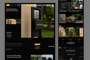 Parcely.box - Smart Mail Website, an UI Kit Template by Sans Design
