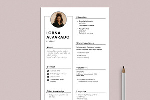 Student CV Resume Canva Editable