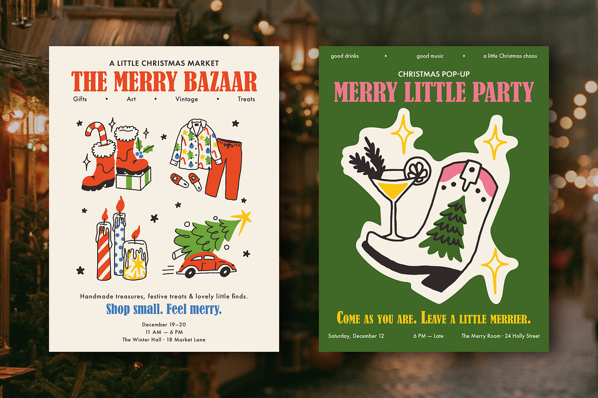 Just Nice Christmas Doodles, a Seasonal Illustration by Olly Kava (Photo 3 of 12)