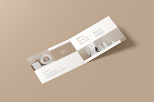 Landscape Bi-fold Brochure Mockup