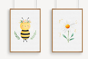 Cute Honey Bee Daisy Clipart, an Illustration by Libby Wishes (Thumbnail 4 of 7)
