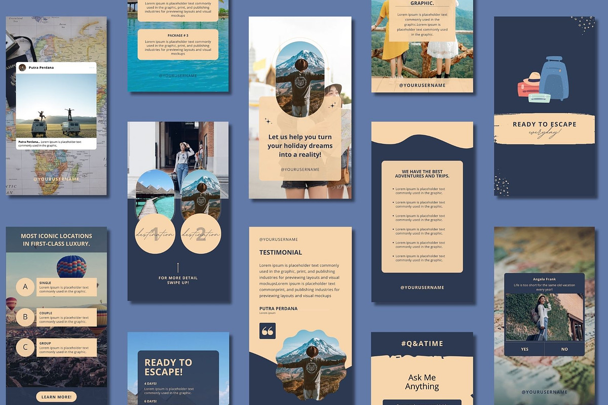 Travel Agent Story Canva Templates, a Templates & Theme by BoontenStudio (Photo 2 of 8)