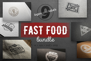 Fast food logo kit