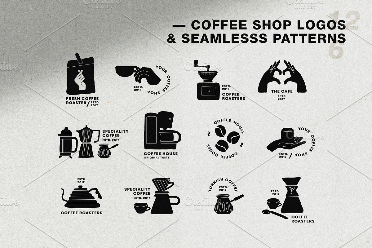 Coffee shop logos, an Icon by oxygen_8 (Photo 1 of 7)