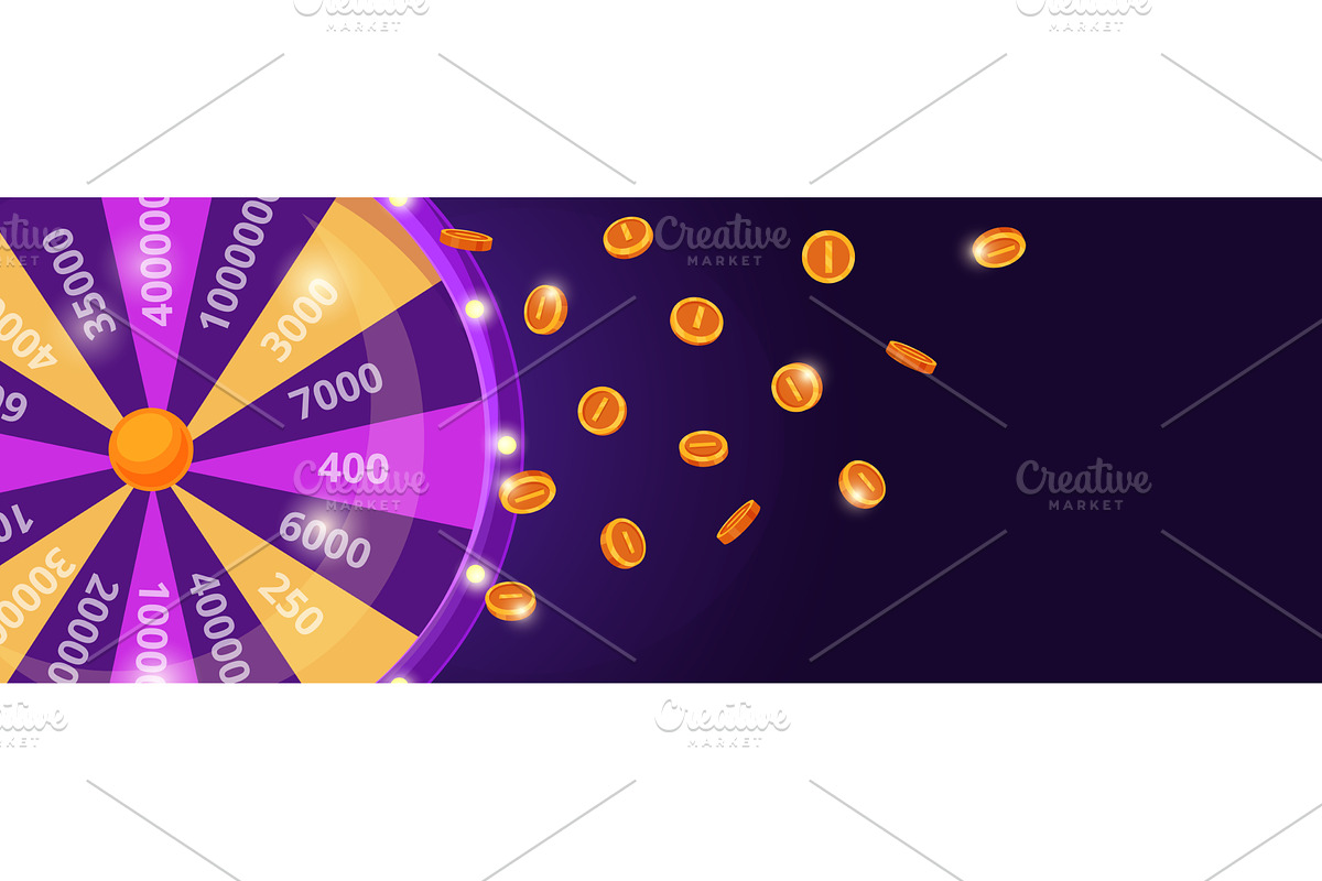 Fortune wheel background. Lucky, an Illustration by LadadikArt