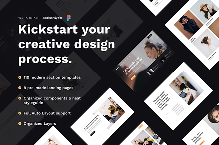 SALE -Werk UI Kit 110 modern layouts
