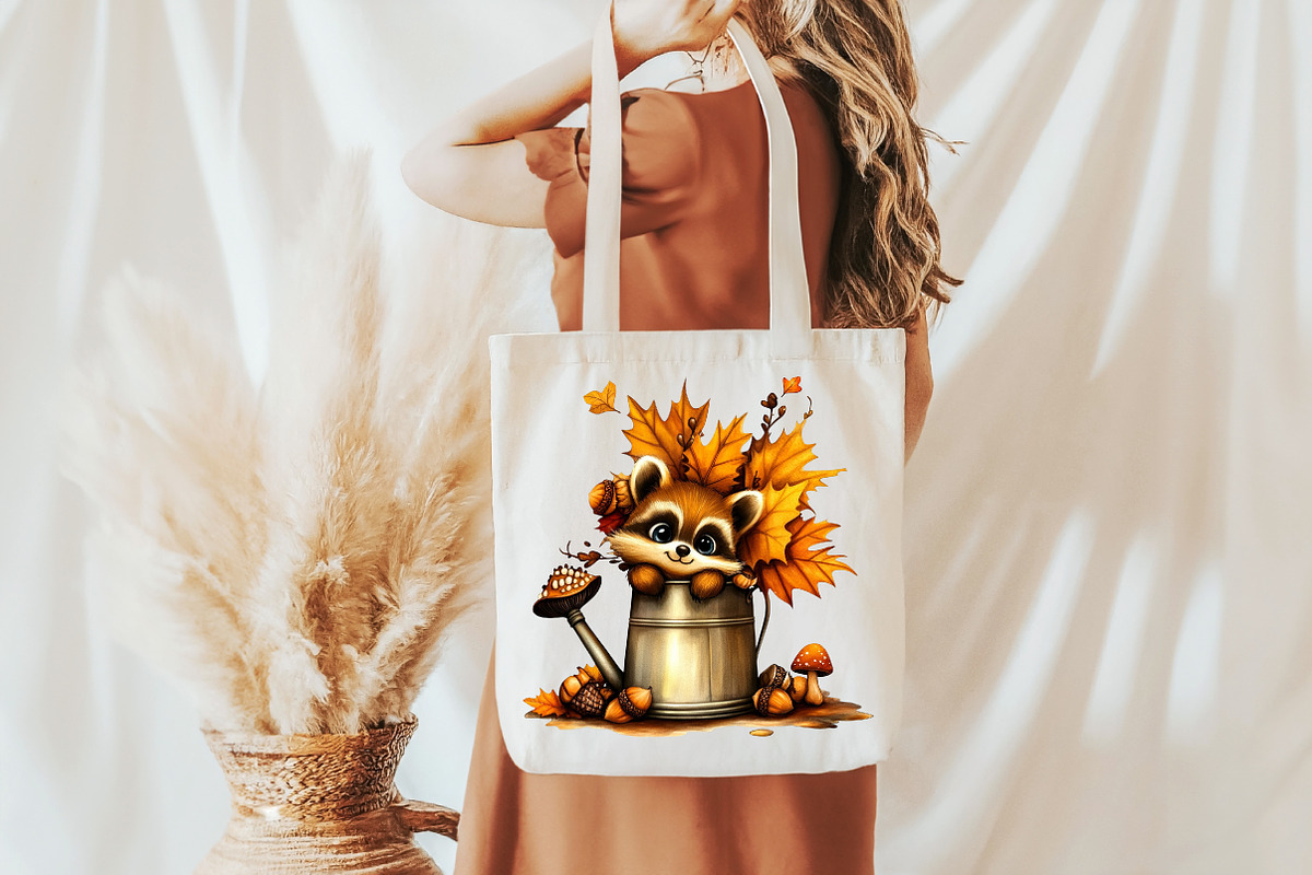 Whimsical Autumn Raccoon Clipart, a Seasonal Illustration by Designworld (Photo 8 of 8)