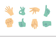Hand Gesture Illustration Set, a Person Illustration by studiogstock (Thumbnail 3 of 4)
