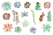 Watercolor Succulents, an Illustration by MariePierLaf (Thumbnail 2 of 3)