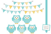 Fresh Blue Owl Vectors & Papers, an Animal Illustration by Amanda Ilkov (Thumbnail 2 of 3)