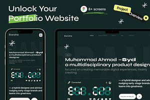 Portfolio website & Resume, an UI Kit Template by Muhammad_Ahmad