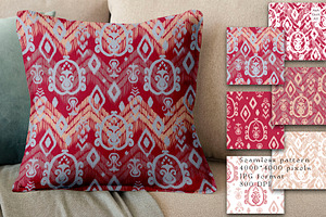 Ikat Seamless Pattern Collection.