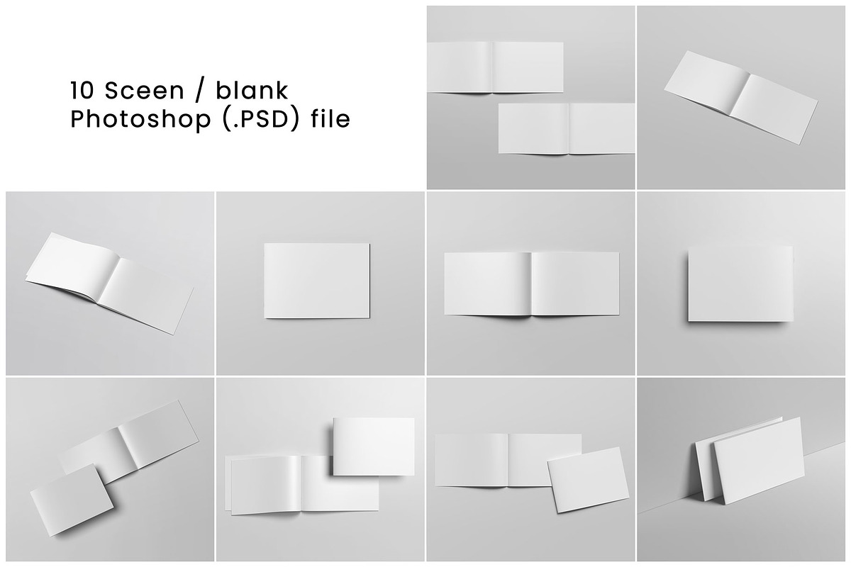 Landscape Brochure/Book Mockup, a Books & Magazine Mockup by Jestdio (Photo 2 of 15)