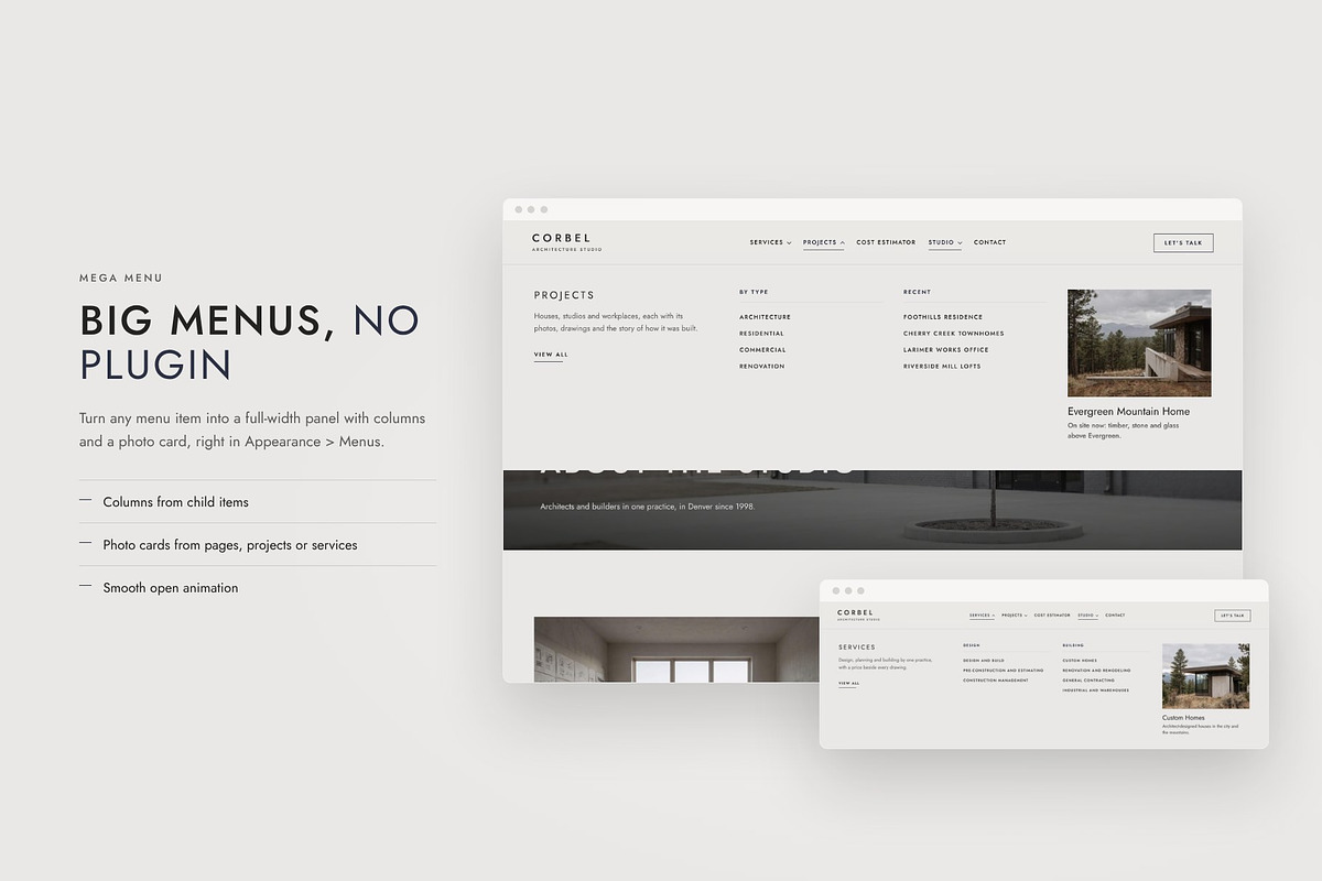 Corbel Architecture Elementor Theme, a WordPress Template by Tomasz Ganclerz (Photo 37 of 42)