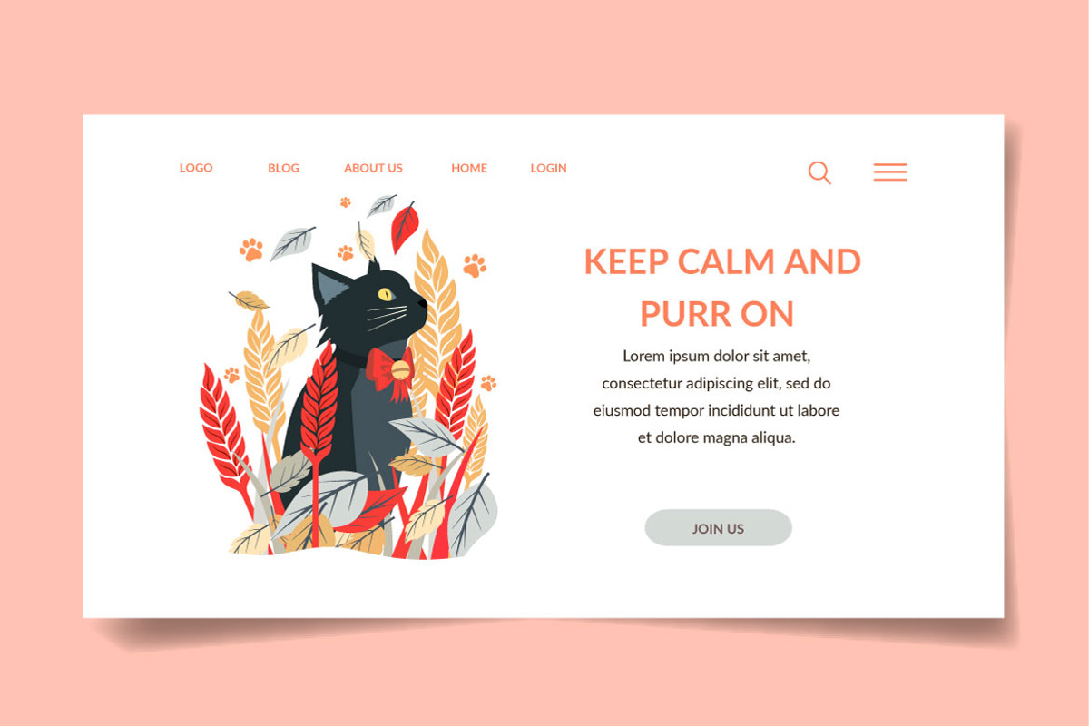 Cat - Banner & Landing Page, a Landing Page Template by lelevien