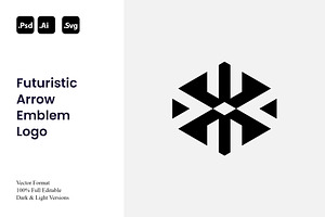 Futuristic Arrow Emblem Logo, a Branding & Logo Template by Luxury Logos