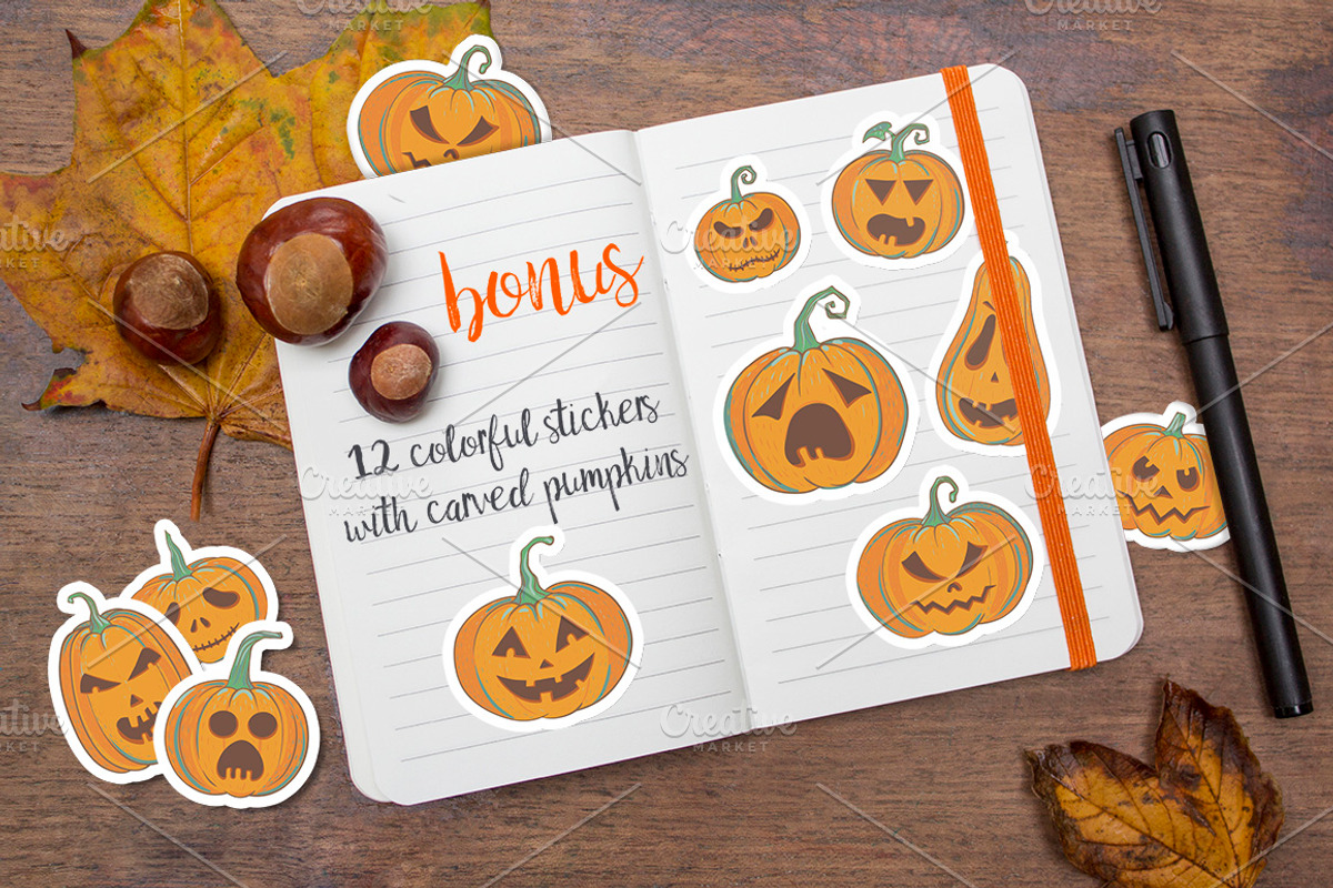 Autumn vibes: Fall Halloween doodles, a Decorative Illustration by harmonia_green_art (Photo 4 of 7)