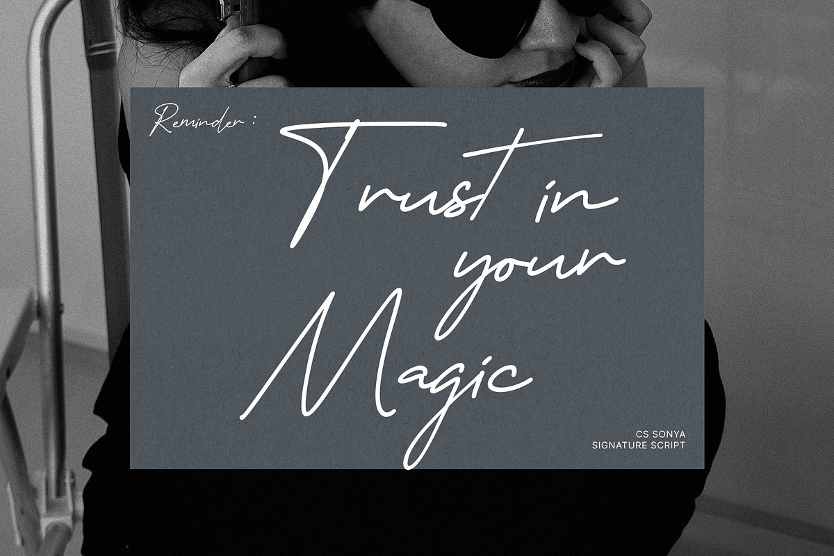 CS Sonya – Signature Font, a Script Font by Craft Supply Co. (Photo 3 of 8)