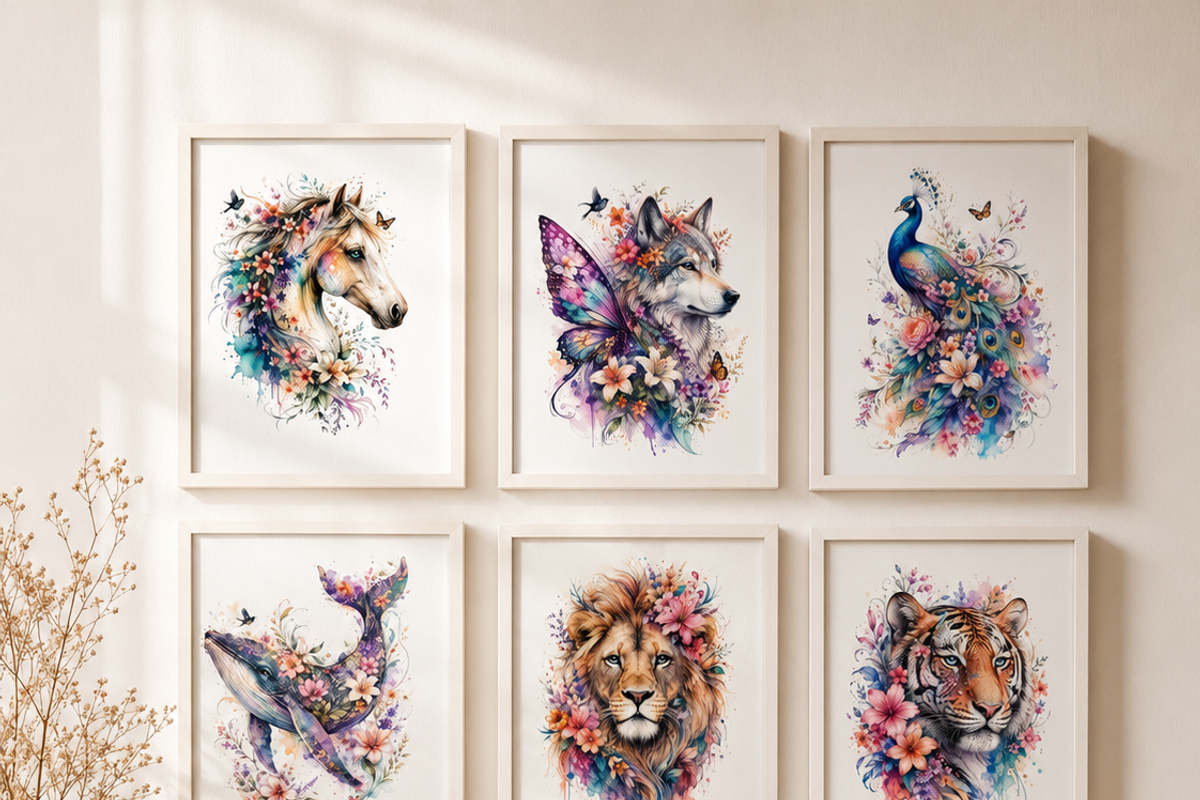 Floral animal clipart, an Object Illustration by HeavensStar (Photo 2 of 7)