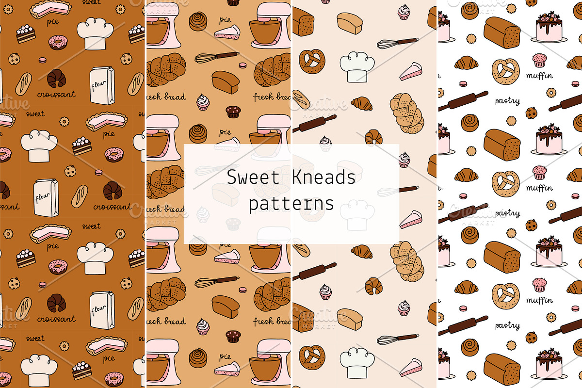 Sweet Kneads – patterns, a Pattern Graphic by Lyolya Profitrolya (Photo 1 of 4)