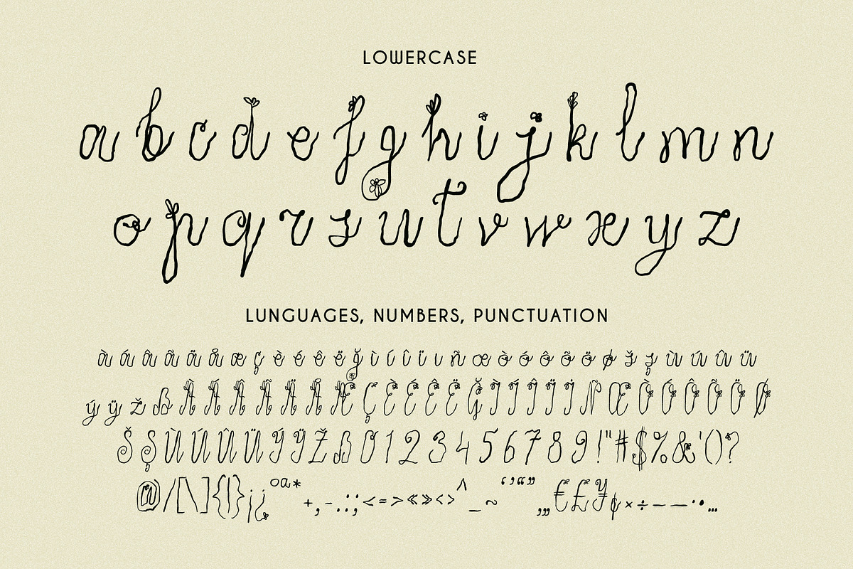 Quiet Wild Whimsical Floral Script, a Script Font by Struvictory.art (Photo 7 of 9)