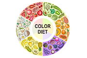 Color diet infographics and patterns, a Food Illustration by Artspace (Thumbnail 3 of 6)