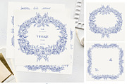 Vintage baroque frames Toile Vector, a Decorative Illustration by ON_lineart_store (Thumbnail 6 of 10)