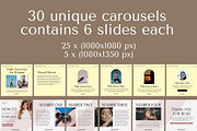 180 Instagram Carousel Bundle CANVA, a Social Media Template by bonadigitals (Thumbnail 2 of 12)