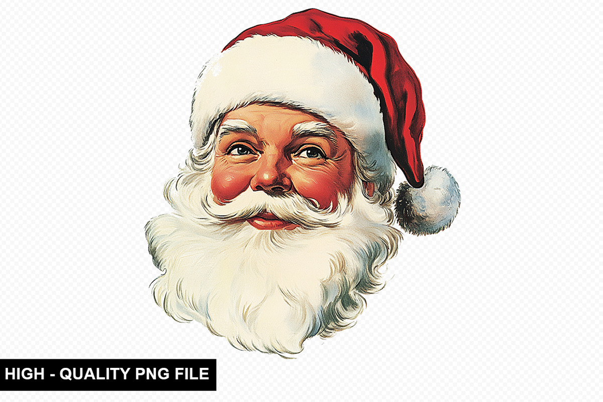 Vintage Santa Clipart Bundle, an Illustration by crative8112 (Photo 4 of 11)