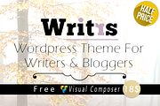 Writrs - Premium Wordpress Theme, a WordPress Template by Optimistic Designs (Thumbnail 1 of 2)