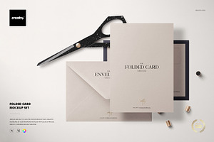 Folded Card Mockup Set