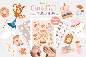 Fall & Halloween clipart. Autumn set