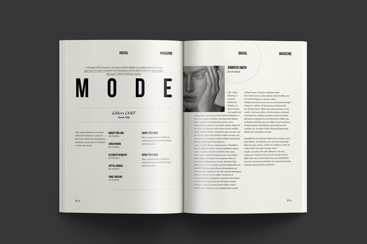 Digital Magazine Layout Template, a Magazine Template by NorthPeak (Photo 4 of 12)