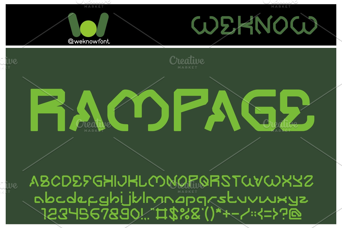 zooming track font, a Font by weknow (Photo 5 of 5)