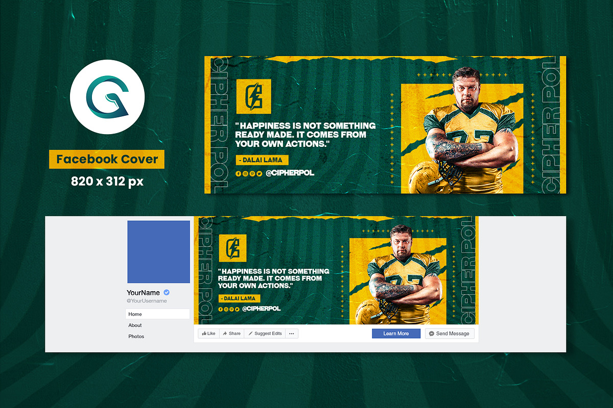 American Football Social Media Pack, a Social Media Template by Geelator Studio (Photo 4 of 5)