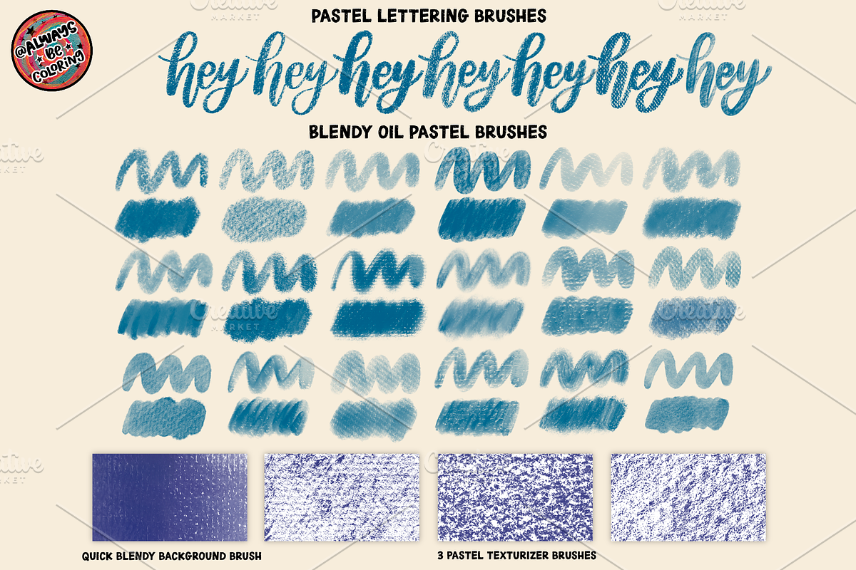 Procreate Realistic Pastels Brushes, a Brush Add-On by AlwaysBeColoring (Photo 3 of 10)