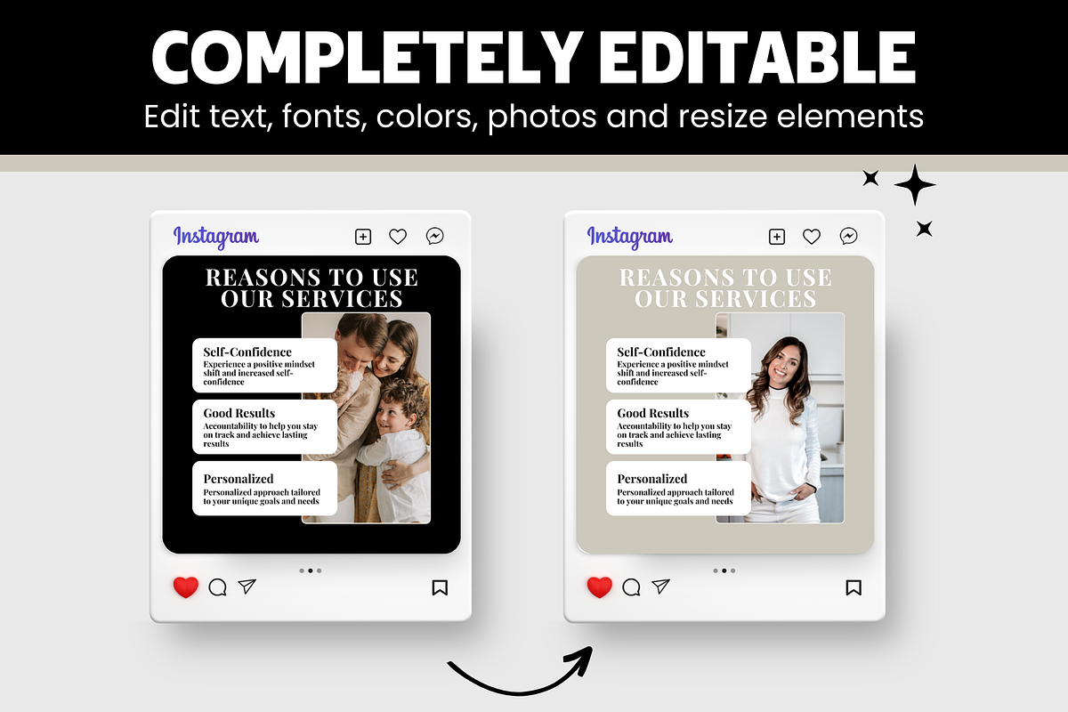 Life Coach Instagram Templates, a Social Media Template by EliteMatidi (Photo 6 of 9)