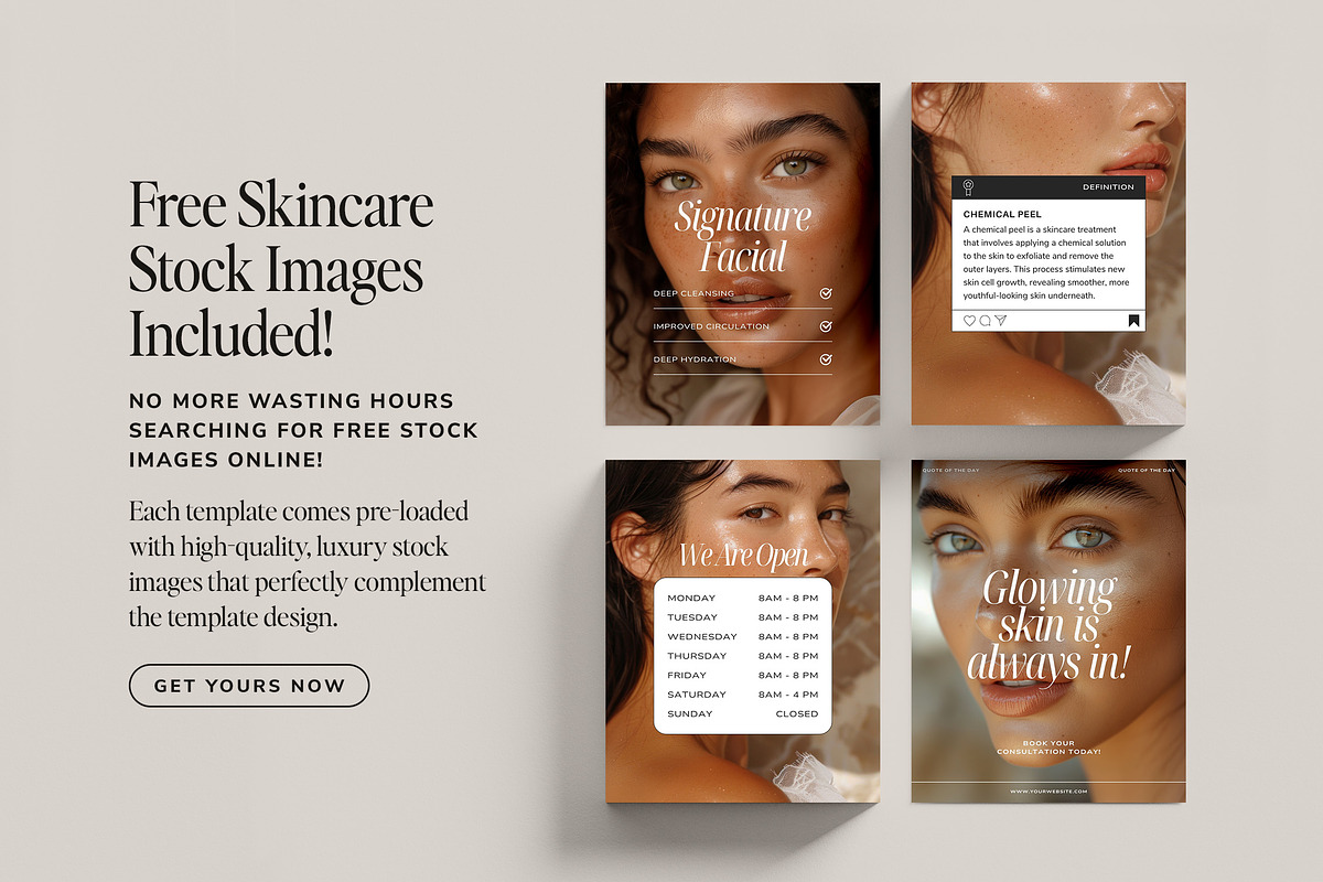 Skincare Instagram Templates, a Social Media Template by Studio Loire (Photo 6 of 13)