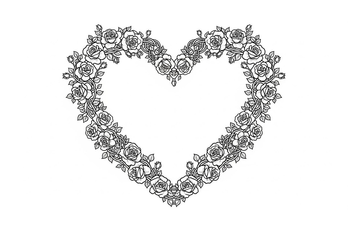 Floral Heart Frame SVG Bundle, an Illustration by Designs_River (Photo 23 of 31)