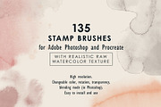 Raw Watercolor PS & Procreate Stamps, a Brush Add-On by Struvictory.art (Thumbnail 2 of 8)