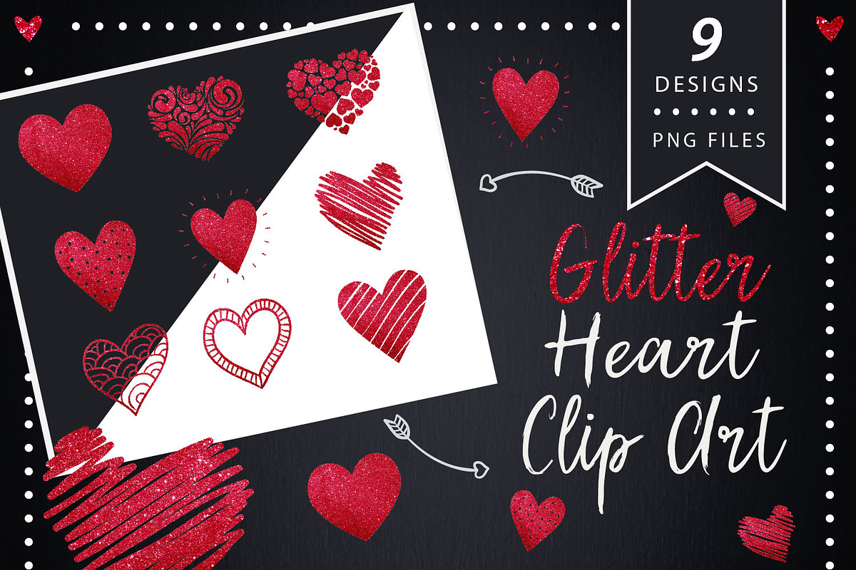 Red Glitter Heart Clip Art, a Graphic by ConfettiBears (Photo 1 of 5)