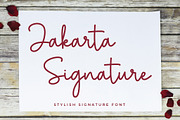 Jakarta Signature Font, a Script Font by Cherryline Master (Thumbnail 1 of 7)
