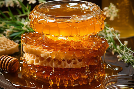 Rustic сozy still life: jar honey,, a Food & Drink Photo by Elena Vagengeim