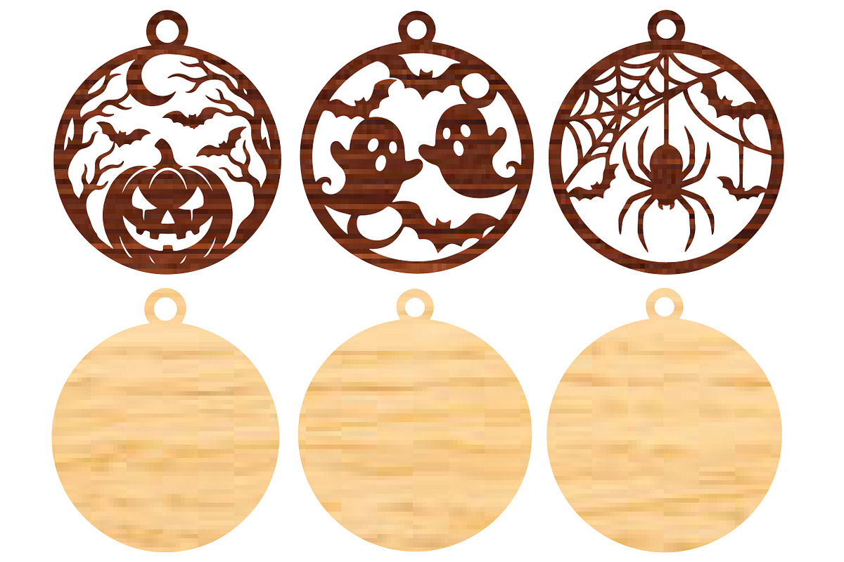 Halloween Ornaments Laser Cut SVG, an Object Graphic by DreamCafeArt (Photo 5 of 9)