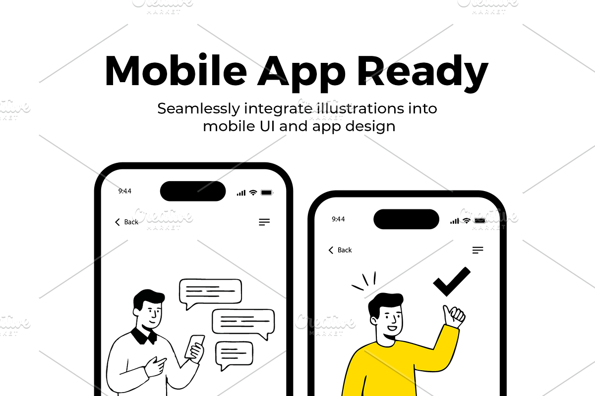 Notion-Style SaaS Illustration Pack, a Work Illustration by Imran Haroon (Photo 3 of 5)
