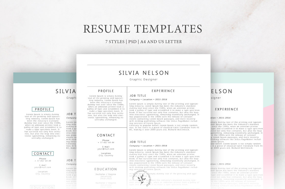 Resume Templates | 7 Styles, a Resume Template by Blossom