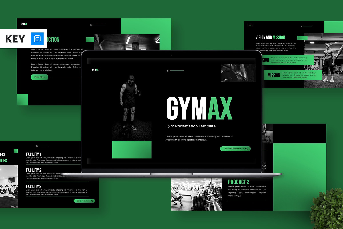 Gymax - Keynote Templates, a Presentation Template by Deepslide Studio (Photo 1 of 6)