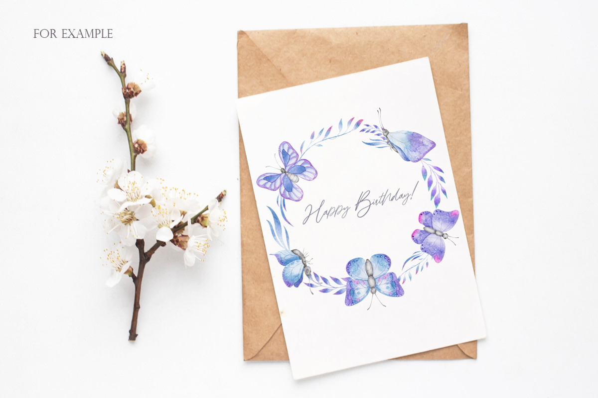 Watercolor butterflies clipart, an Illustration by OrangePeafowlArt (Photo 6 of 9)