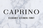 Caprino Stencil Font, a Font by hudlow (Thumbnail 1 of 5)