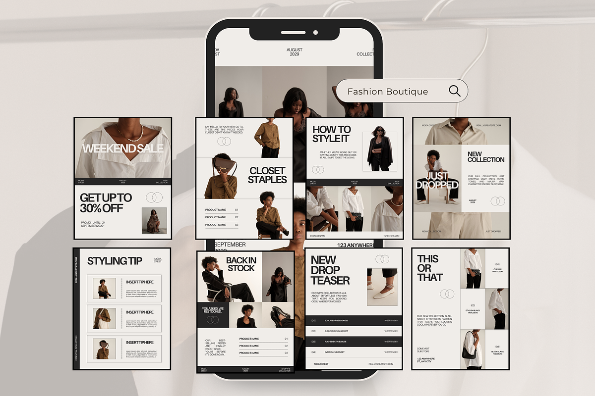 Fashion Boutique Instagram Templates
